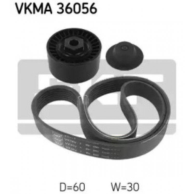 VKMA 36056 SKF Комплект доріжкового ремня (ролик, ремінь)
